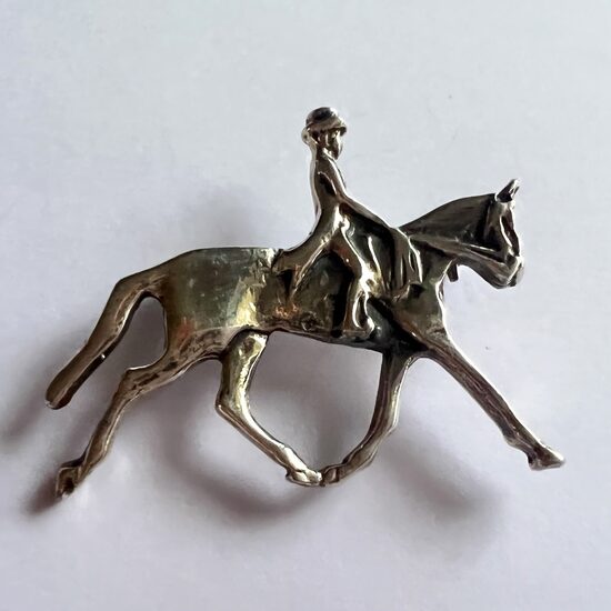 Silver Horse Brooch Caballo y Jinete 